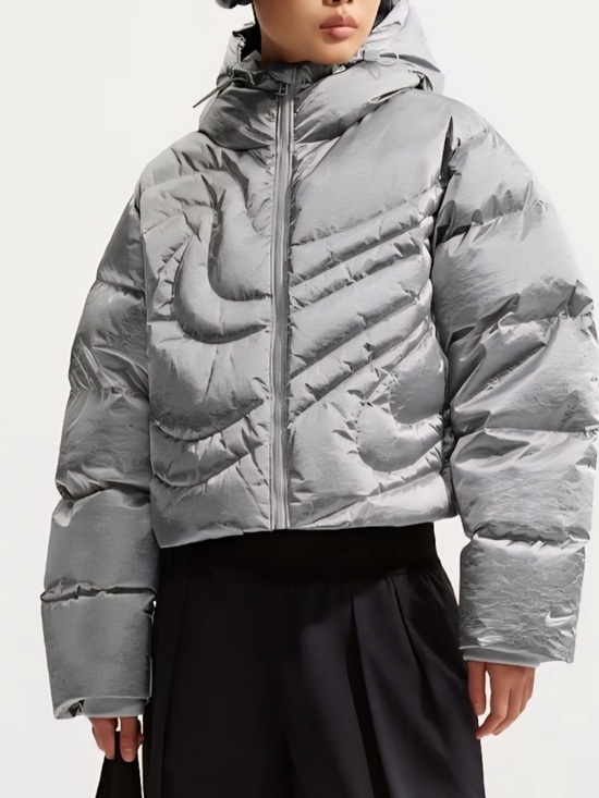 Nike Jackets & Blazers - Nike Sportswear Swoosh Women's Metallic Therma-FIT Oversized Down Puffer Jacket